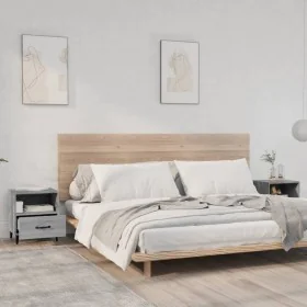 Mesita de noche 2 unidades madera contrachapada gris Sonoma de vidaXL, Mesitas de noche - Ref: Foro24-817306, Precio: 72,95 €...
