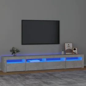TV-Schrank mit LED-Leuchten betongrau 240x35x40 cm von vidaXL, TV-Möbel - Ref: Foro24-3152725, Preis: 153,31 €, Rabatt: %