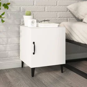 Mesita de noche madera contrachapada blanco de vidaXL, Mesitas de noche - Ref: Foro24-812060, Precio: 33,81 €, Descuento: %