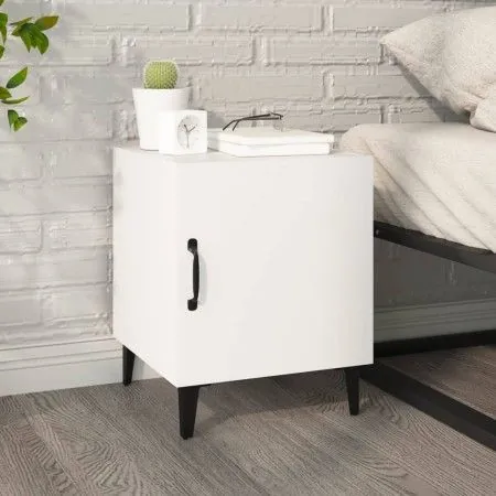 Mesita de noche madera contrachapada blanco de vidaXL, Mesitas de noche - Ref: Foro24-812060, Precio: 33,81 €, Descuento: %