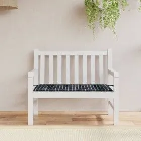 Cojín de banco de jardín tela Oxford a cuadros negro 120x50x3cm de vidaXL, Cojines para sillas y sofás - Ref: Foro24-361136, ...