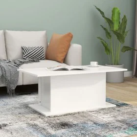 Mesa de centro madera de ingeniería blanca 102x55,5x40 cm de vidaXL, Mesas de centro - Ref: Foro24-810307, Precio: 44,38 €, D...