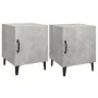 Mesitas de noche 2 unidades madera contrachapada gris hormigón de vidaXL, Mesitas de noche - Ref: Foro24-812069, Precio: 49,6...
