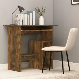 Escritorio de madera contrachapada roble ahumado 80x45x74 cm de vidaXL, Escritorios - Ref: Foro24-815477, Precio: 62,45 €, De...