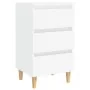 Mesita de noche con patas de madera maciza blanca 40x35x69 cm de vidaXL, Mesitas de noche - Ref: Foro24-805887, Precio: 62,81...