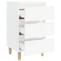Mesita de noche con patas de madera maciza blanca 40x35x69 cm de vidaXL, Mesitas de noche - Ref: Foro24-805887, Precio: 62,81...