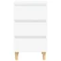 Mesita de noche con patas de madera maciza blanca 40x35x69 cm de vidaXL, Mesitas de noche - Ref: Foro24-805887, Precio: 62,81...