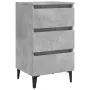 Bedside tables 2 pcs concrete gray metal legs 40x35x69 cm by vidaXL, Nightstands - Ref: Foro24-805914, Price: 92,72 €, Discou...