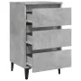 Bedside tables 2 pcs concrete gray metal legs 40x35x69 cm by vidaXL, Nightstands - Ref: Foro24-805914, Price: 92,72 €, Discou...