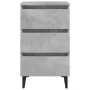 Bedside tables 2 pcs concrete gray metal legs 40x35x69 cm by vidaXL, Nightstands - Ref: Foro24-805914, Price: 92,72 €, Discou...