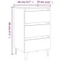 Bedside tables 2 pcs concrete gray metal legs 40x35x69 cm by vidaXL, Nightstands - Ref: Foro24-805914, Price: 92,72 €, Discou...