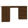 Escritorio de esquina contrachapada roble marrón 145x100x76 cm de vidaXL, Escritorios - Ref: Foro24-815443, Precio: 142,68 €,...
