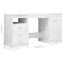Escritorio de madera de ingeniería blanco brillo 140x50x76 cm de vidaXL, Escritorios - Ref: Foro24-3054786, Precio: 181,62 €,...