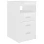 Escritorio de madera de ingeniería blanco brillo 140x50x76 cm de vidaXL, Escritorios - Ref: Foro24-3054786, Precio: 181,62 €,...