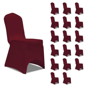 Funda de silla elástica 18 unidades color burdeos de vidaXL, Fundas - Ref: Foro24-3051644, Precio: 75,19 €, Descuento: %
