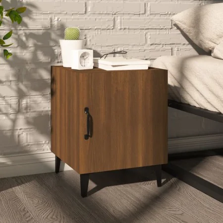 Mesita de noche madera contrachapada color roble marrón de vidaXL, Mesitas de noche - Ref: Foro24-817319, Precio: 28,70 €, De...