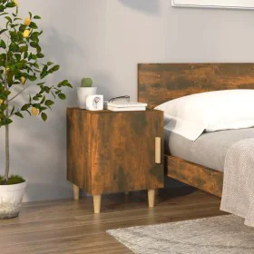 Mesita de noche madera contrachapada color roble ahumado de vidaXL, Mesitas de noche - Ref: Foro24-817309, Precio: 27,96 €, D...