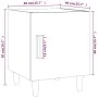Mesita de noche madera contrachapada color roble ahumado de vidaXL, Mesitas de noche - Ref: Foro24-817309, Precio: 27,96 €, D...