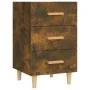 Smoked oak engineered wood bedside table 40x40x66 cm by vidaXL, Nightstands - Ref: Foro24-817321, Price: 40,00 €, Discount: %