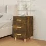 Smoked oak engineered wood bedside table 40x40x66 cm by vidaXL, Nightstands - Ref: Foro24-817321, Price: 40,00 €, Discount: %