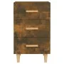 Smoked oak engineered wood bedside table 40x40x66 cm by vidaXL, Nightstands - Ref: Foro24-817321, Price: 40,00 €, Discount: %