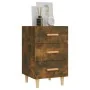Smoked oak engineered wood bedside table 40x40x66 cm by vidaXL, Nightstands - Ref: Foro24-817321, Price: 40,00 €, Discount: %