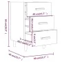 Smoked oak engineered wood bedside table 40x40x66 cm by vidaXL, Nightstands - Ref: Foro24-817321, Price: 40,00 €, Discount: %