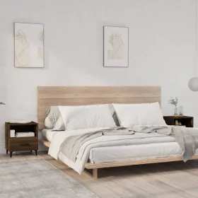 Mesita de noche 2 uds madera contrachapada color roble marrón de vidaXL, Mesitas de noche - Ref: Foro24-817308, Precio: 71,87...