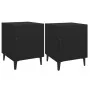 Mesitas de noche 2 unidades madera contrachapada negra de vidaXL, Mesitas de noche - Ref: Foro24-812063, Precio: 69,50 €, Des...