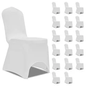 Funda de silla elástica color crema 18 unidades de vidaXL, Fundas - Ref: Foro24-3051635, Precio: 61,40 €, Descuento: %