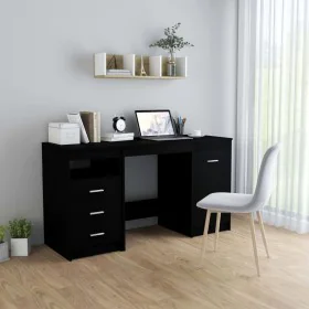 Escritorio de madera de ingeniería negro 140x50x76 cm de vidaXL, Escritorios - Ref: Foro24-3054781, Precio: 164,87 €, Descuen...