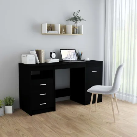 Escritorio de madera de ingeniería negro 140x50x76 cm by vidaXL, Desks - Ref: Foro24-3054781, Price: 164,87 €, Discount: %