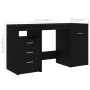 Escritorio de madera de ingeniería negro 140x50x76 cm by vidaXL, Desks - Ref: Foro24-3054781, Price: 164,87 €, Discount: %