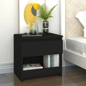 Black plywood nightstand 40x30x39 cm by vidaXL, Nightstands - Ref: Foro24-803445, Price: 36,12 €, Discount: %