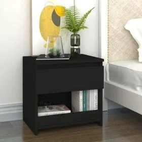 Nachttisch aus schwarzem Sperrholz, 40 x 30 x 39 cm von vidaXL, Nachttische - Ref: Foro24-803445, Preis: 36,12 €, Rabatt: %