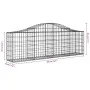 Cestas de gaviones 6 uds forma de arco hierro 200x30x60/80 cm de vidaXL, Maceteros y jardineras - Ref: Foro24-3145392, Precio...
