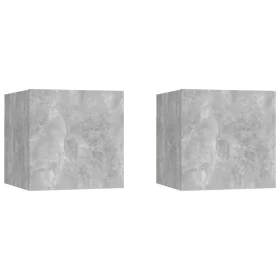 Mesitas de noche 2 unidades gris hormigón 30,5x30x30cm de vidaXL, Mesitas de noche - Ref: Foro24-3079719, Precio: 46,48 €, De...