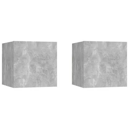 Mesitas de noche 2 unidades gris hormigón 30,5x30x30cm de vidaXL, Mesitas de noche - Ref: Foro24-3079719, Precio: 46,48 €, De...