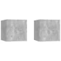 Bedside tables 2 units concrete gray 30.5x30x30cm by vidaXL, Nightstands - Ref: Foro24-3079719, Price: 46,48 €, Discount: %