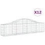 Cestas de gaviones 12 uds forma de arco hierro 200x30x40/60 cm de vidaXL, Maceteros y jardineras - Ref: Foro24-3145377, Preci...