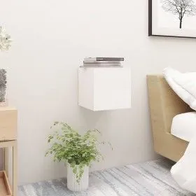 Mesita de noche madera de ingeniería blanca 30,5x30x30 cm de vidaXL, Mesitas de noche - Ref: Foro24-3079706, Precio: 30,69 €,...