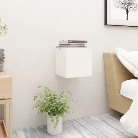 White engineered wood bedside table 30.5x30x30 cm by vidaXL, Nightstands - Ref: Foro24-3079706, Price: 30,69 €, Discount: %