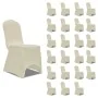 Funda de silla elástica color crema 24 unidades de vidaXL, Fundas - Ref: Foro24-3051642, Precio: 96,35 €, Descuento: %