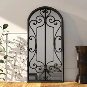 Espejo hierro negro para uso interior 100x45 cm de vidaXL, Espejos - Ref: Foro24-3093544, Precio: 120,92 €, Descuento: %