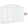 Cestas de gaviones 3 uds forma de arco hierro 200x30x120/140 cm de vidaXL, Maceteros y jardineras - Ref: Foro24-3145452, Prec...