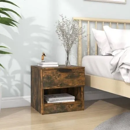 Bedside table made of plywood in a smoked oak color by vidaXL, Nightstands - Ref: Foro24-817045, Price: 36,42 €, Discount: %