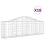 Cestas de gaviones 18 uds forma de arco hierro 200x30x60/80 cm de vidaXL, Maceteros y jardineras - Ref: Foro24-3145402, Preci...
