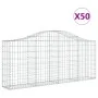 Cestas de gaviones 50 uds forma de arco hierro 200x30x80/100 cm de vidaXL, Maceteros y jardineras - Ref: Foro24-3145428, Prec...