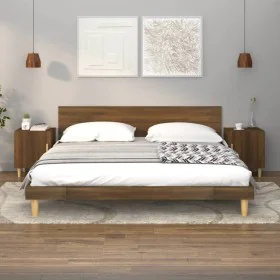 Nachttische 2 Stück braunes Eichensperrholz von vidaXL, Nachttische - Ref: Foro24-817314, Preis: 46,48 €, Rabatt: %