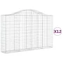 Cestas gaviones 12 uds forma de arco hierro 200x30x120/140 cm de vidaXL, Maceteros y jardineras - Ref: Foro24-3145461, Precio...